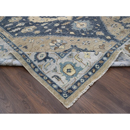 12'X14'9" Blue Bookshaish Design Wool Hand Knotted Oversize Oriental Rug
