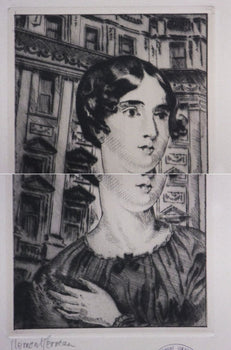 Clement Serveau Signed Drypoint Etching 