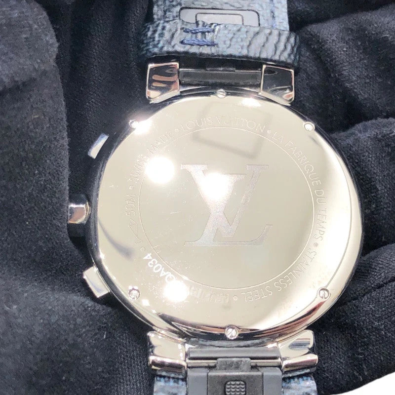 Louis Vuitton Tambour Moon Star Chronograph Qa034 Navy