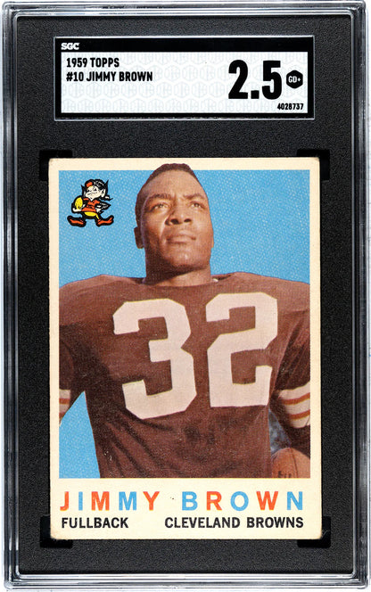 Jim Brown 1959 Topps Card #10 Sgc 2.5