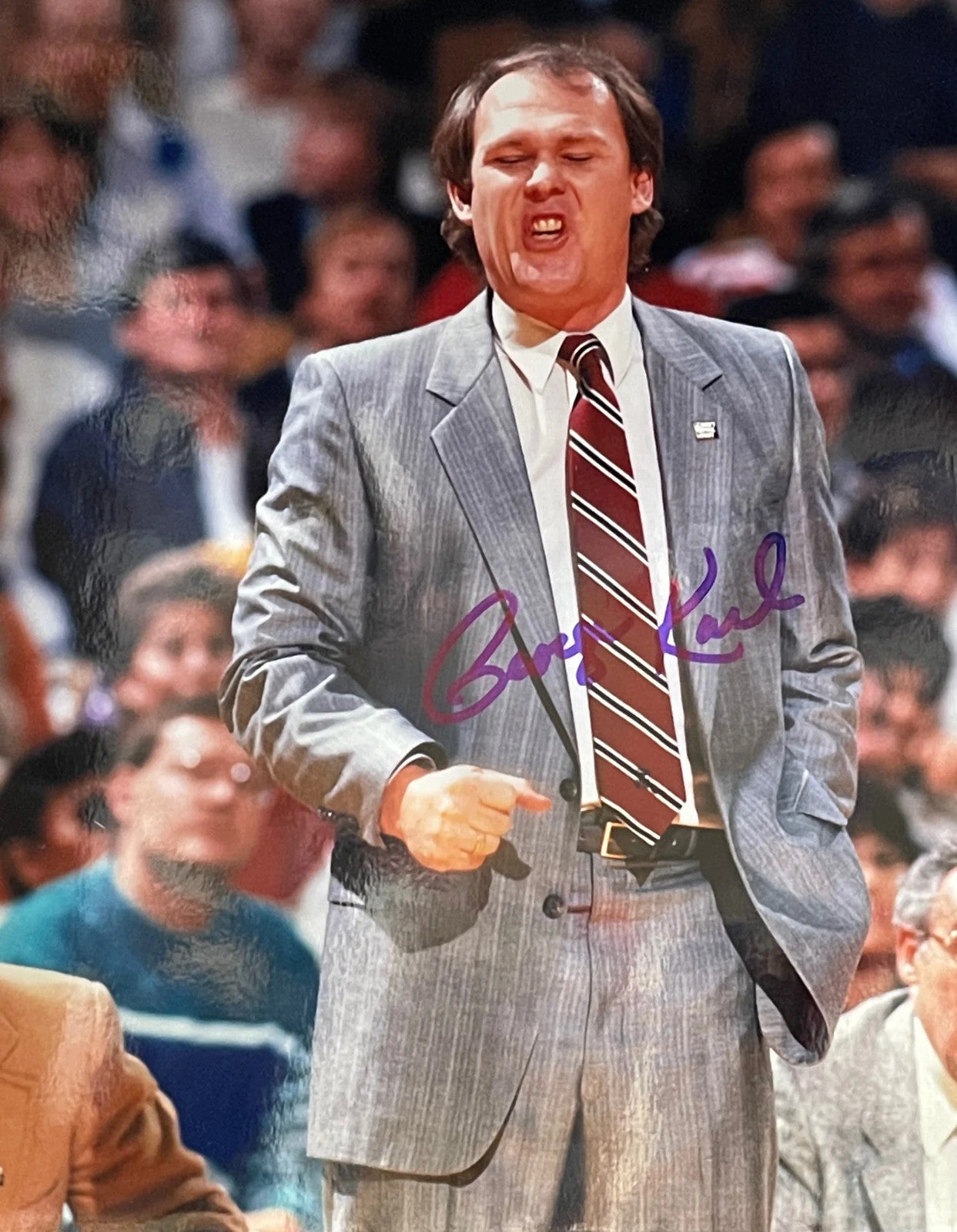 George Karl Autographed 8X10 Basketball Photo