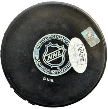 Brandon Montour Autographed Panthers Logo Puck (Jsa)