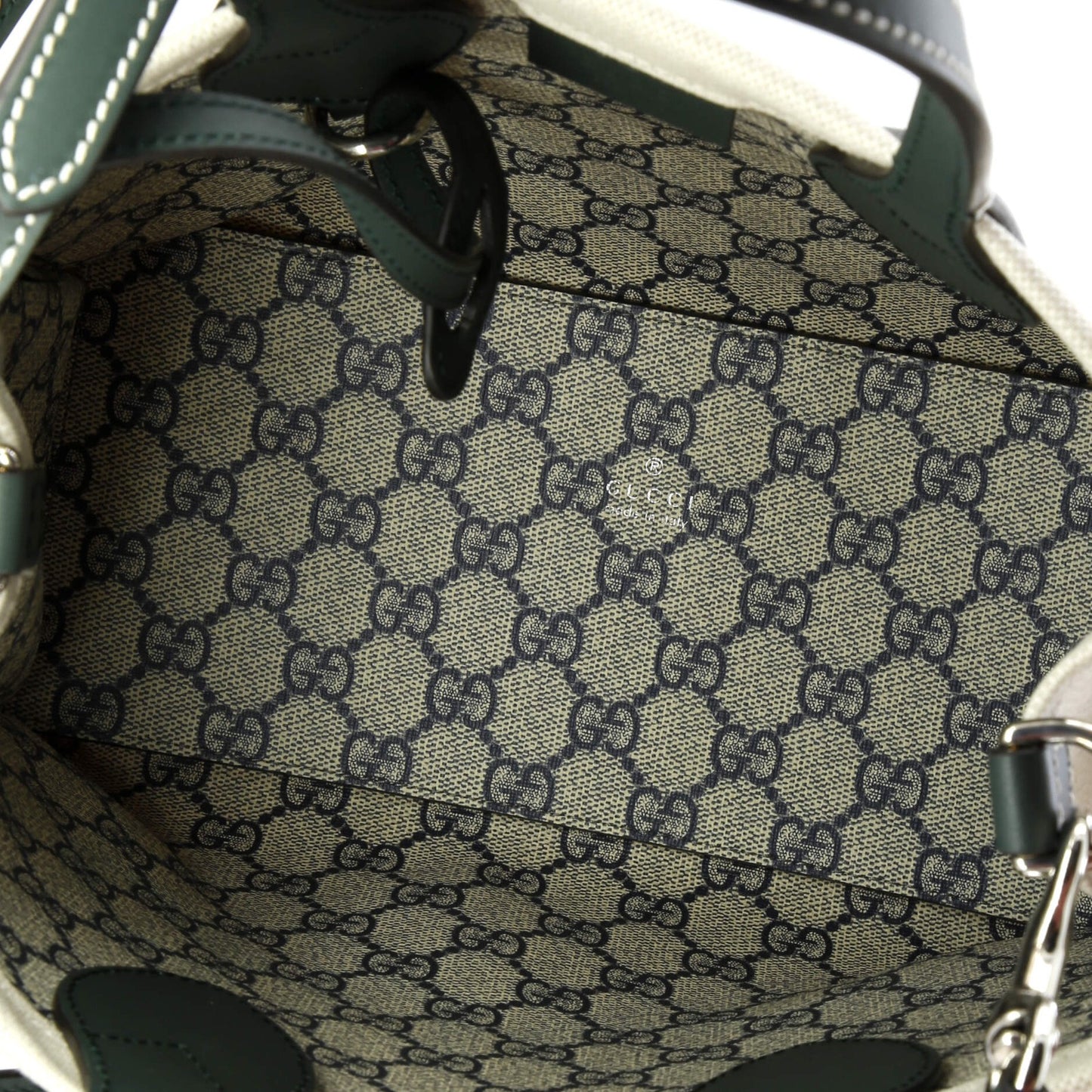 Gucci Logo Shopper Tote Printed Canvas Small