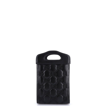 Gucci Top Handle Crossbody Bag Gg Matelasse Leather Mini