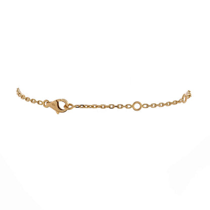 Cartier C Logo Plaque Chain Bracelet 18K Yellow Gold