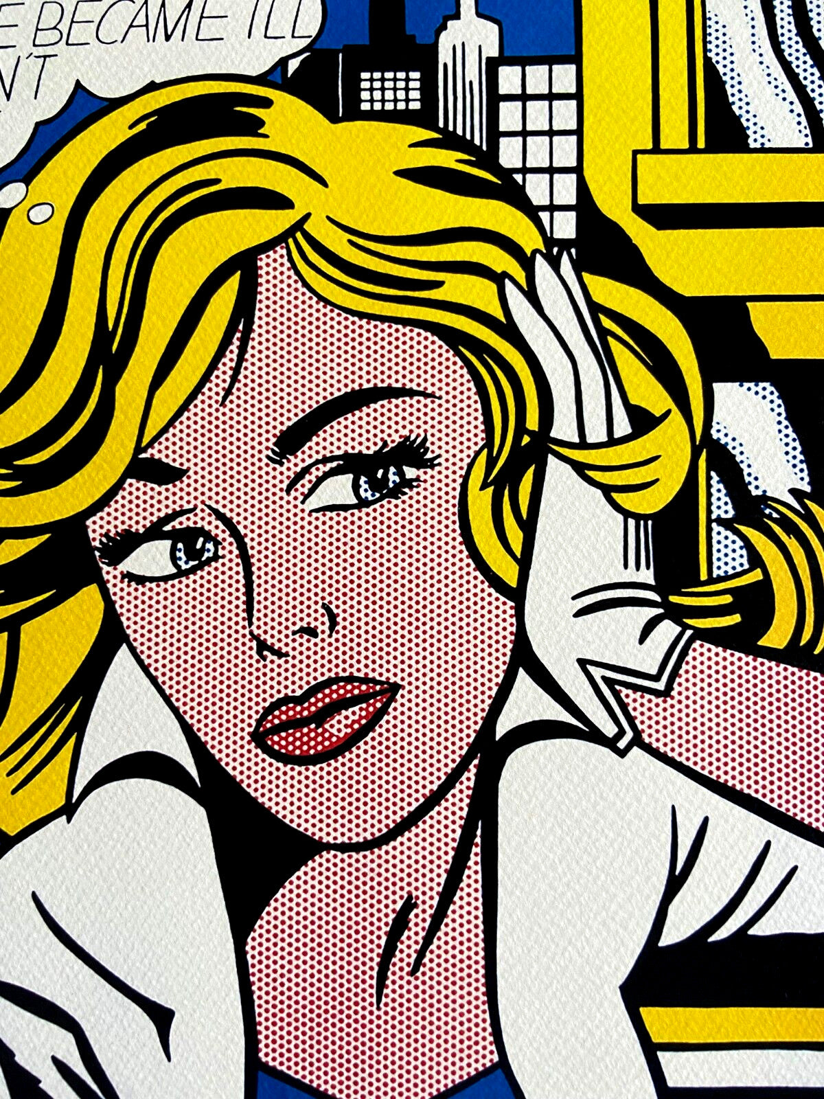 Roy Lichtenstein Lithograph "M-Maybe" Signed Limited Edition Coa