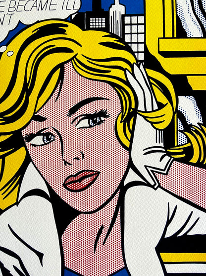 Roy Lichtenstein Lithograph "M-Maybe" Signed Limited Edition Coa