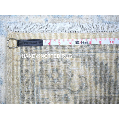 4'X5'9" Commercial White Finer Peshawar Wool Hand Knotted Oriental Rug