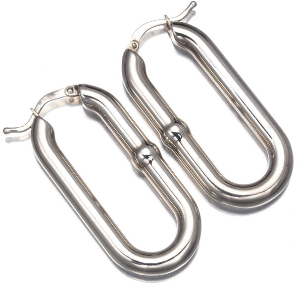 Bottega Veneta Earrings Hoop 925 Sterling Silver