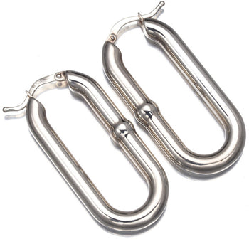 Bottega Veneta Earrings Hoop 925 Sterling Silver