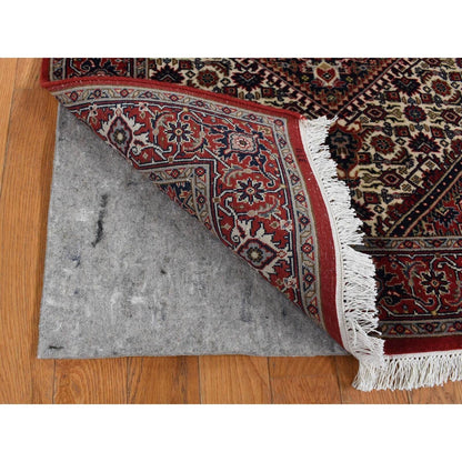 2'9"X11'4" Ivory Hand Knotted 300 Kpsi Wool Bejar Mahi Runner Rug