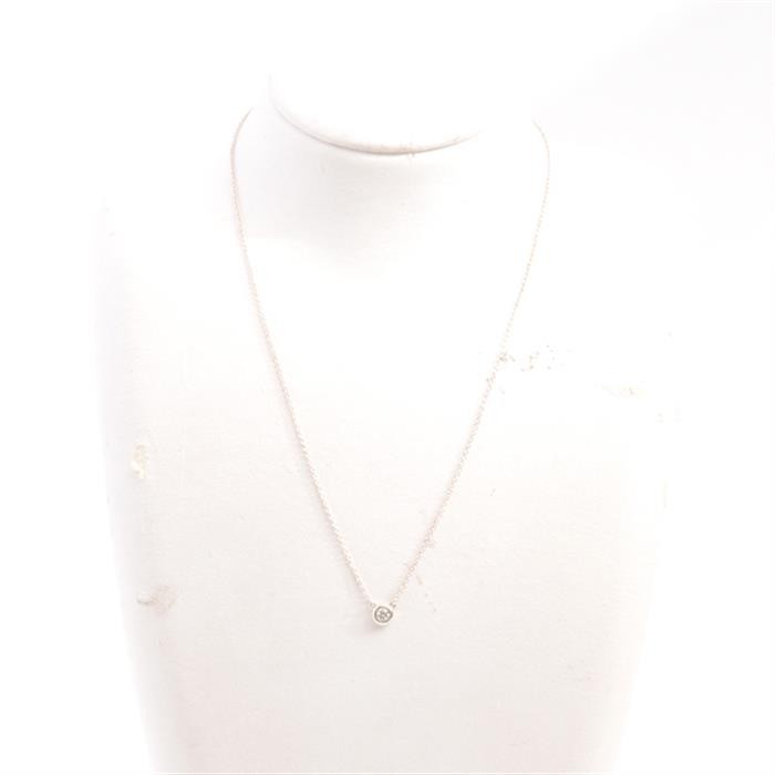 Tiffany & Co. By The Yard Diamond Necklace 0.10Ct Sv925 Silver