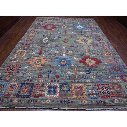 10'X14' Gray Mahal Large Elements All Over Aryana Collection Oriental Rug