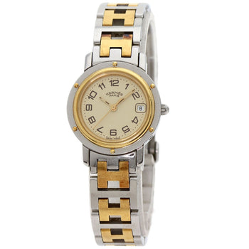 Hermes Clipper Watches Cl4.220 Stainless Steel/Ssxgp Ladies