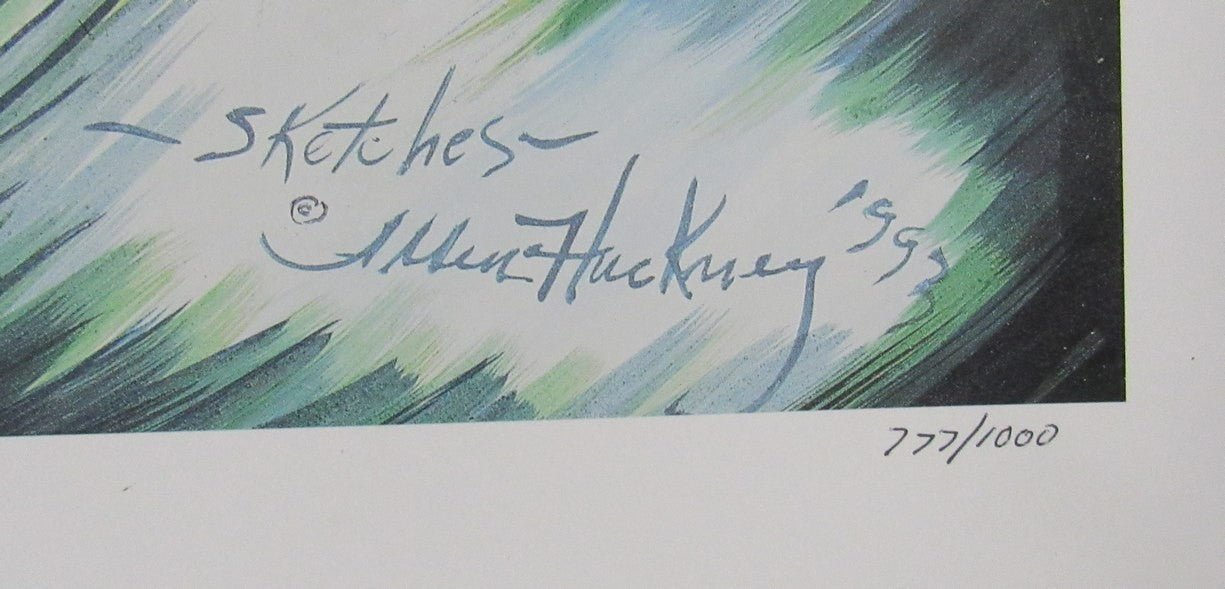 Bird/Mchale/Parish/Auerbach Multi-Signed 24X20 Lithograph Celtics Psa/Dna 192393