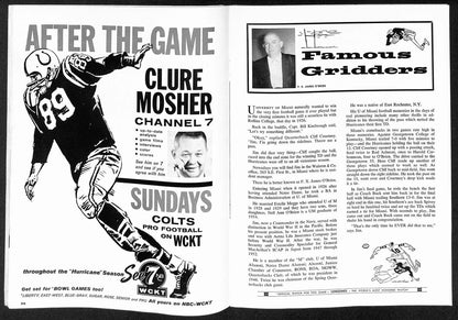 1960 Orange Bowl Miami  Vs Notre Dame College Football Game Program 196682