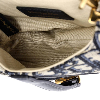 Christian Dior Saddle Handbag Oblique Canvas Mini