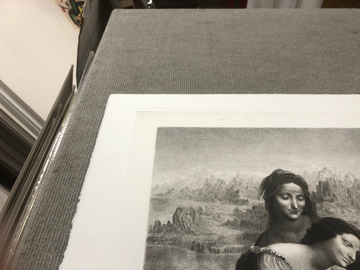 Leonardo Da Vinci La Vierge L'Enfant Jesus Et St. Anne " Etching