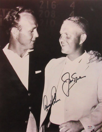 Arnold Palmer/Jack Nicklaus Dual-Signed 11X14 B/W