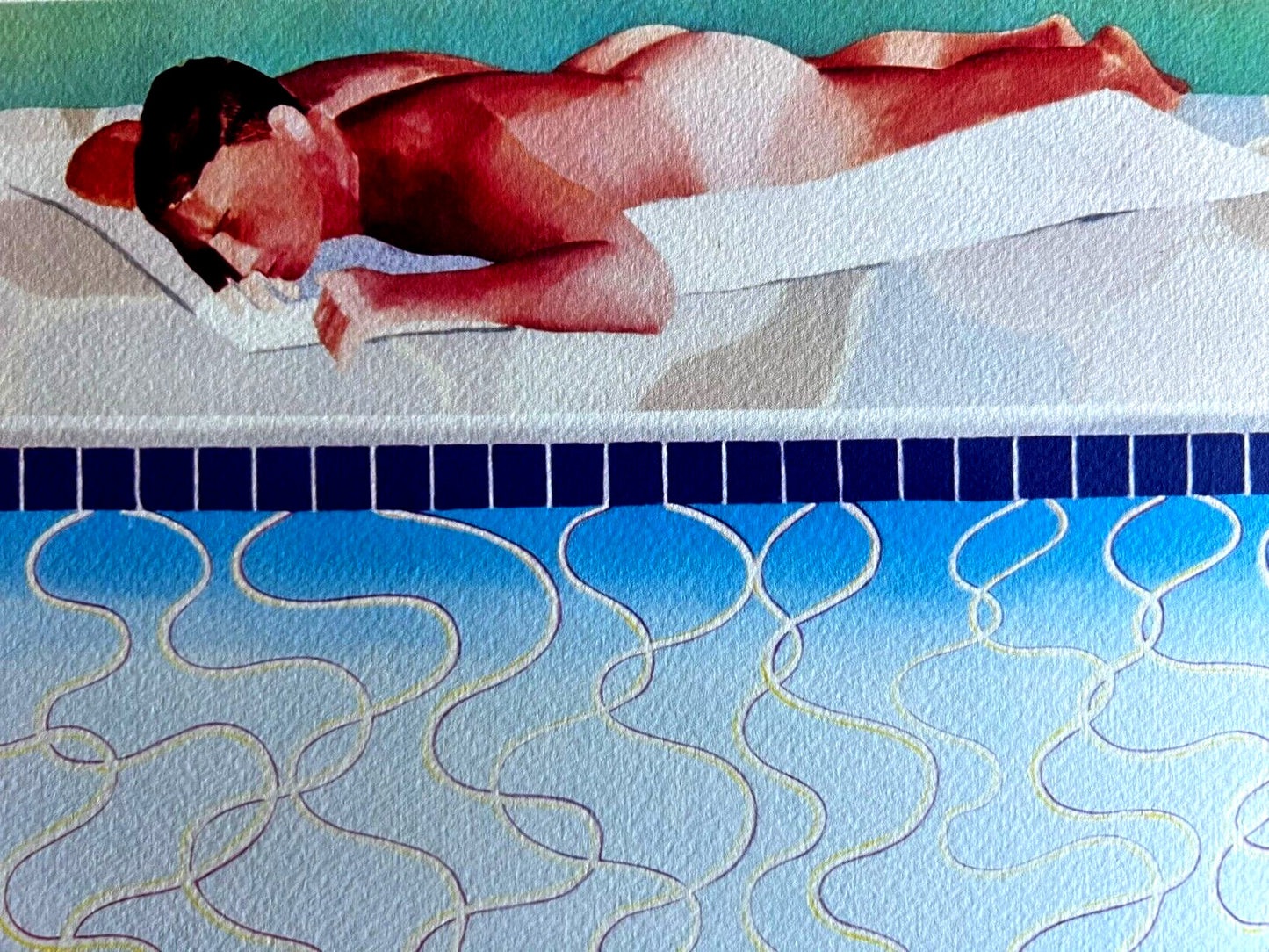 David Hockney Lithograph Coa Signed Op Numbered Limited