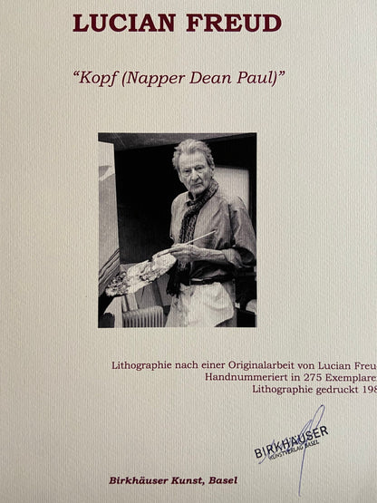 Lucian Freud Lithograph Signed Coa (Egon Schiele Francis Bacon)