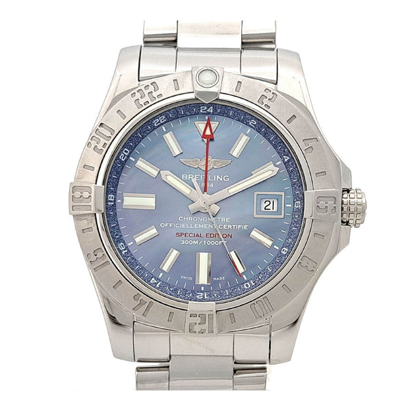 Breitling Avenger 2 Gmt Blue Shell Dial Date A32390 Men'S Used Watch #6142