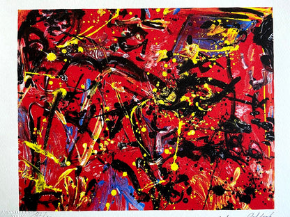 Jackson Pollock Lithograph Coa Signed Numbered By Willem De Kooning