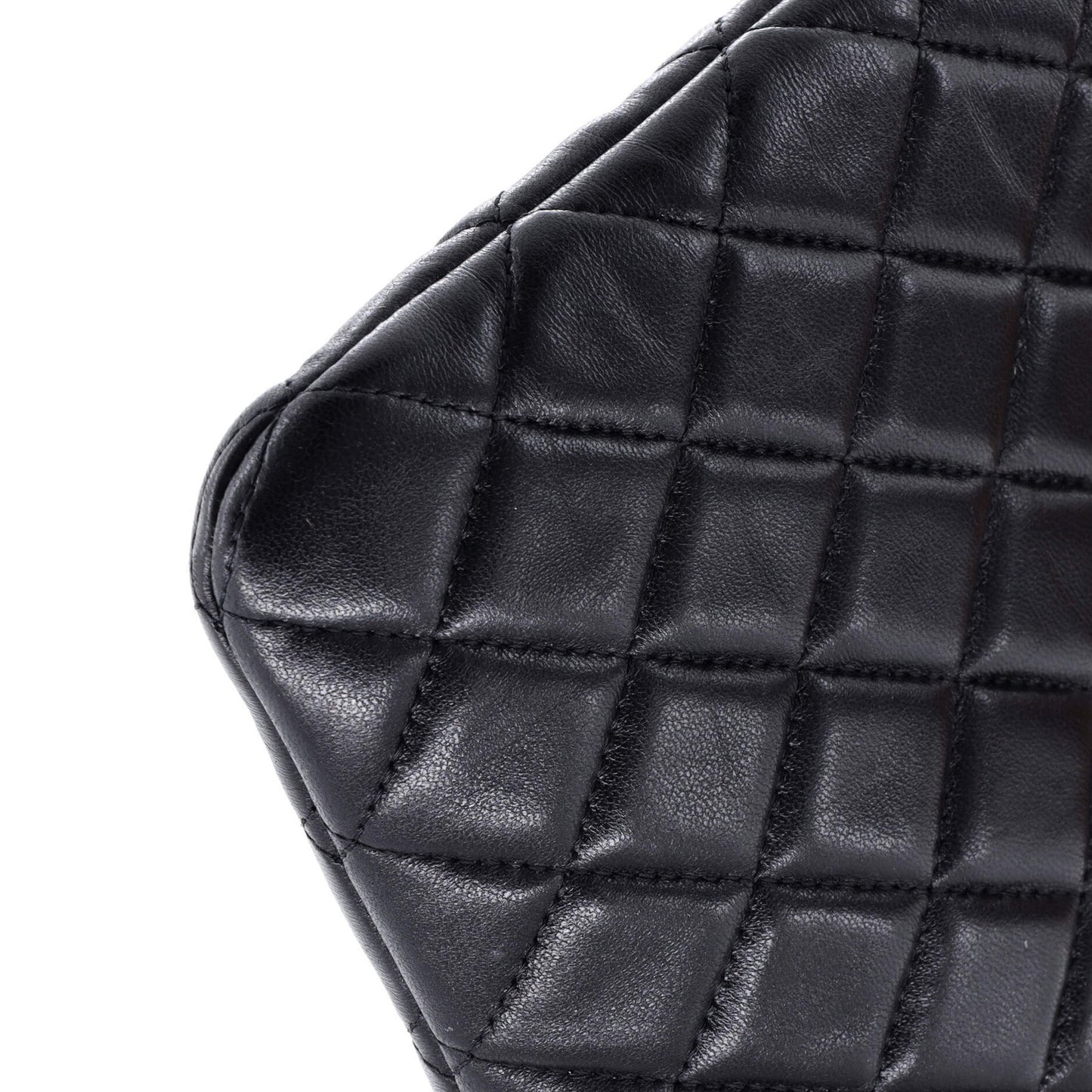 Chanel Boy O Case Clutch Quilted Lambskin Medium