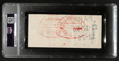 Al Simmons Hof Philadelphia Athletics Signed 1950 Bank Check Psa/Dna 201432