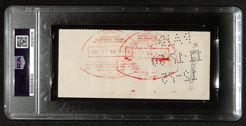 Al Simmons Hof Philadelphia Athletics Signed 1950 Bank Check Psa/Dna 201432