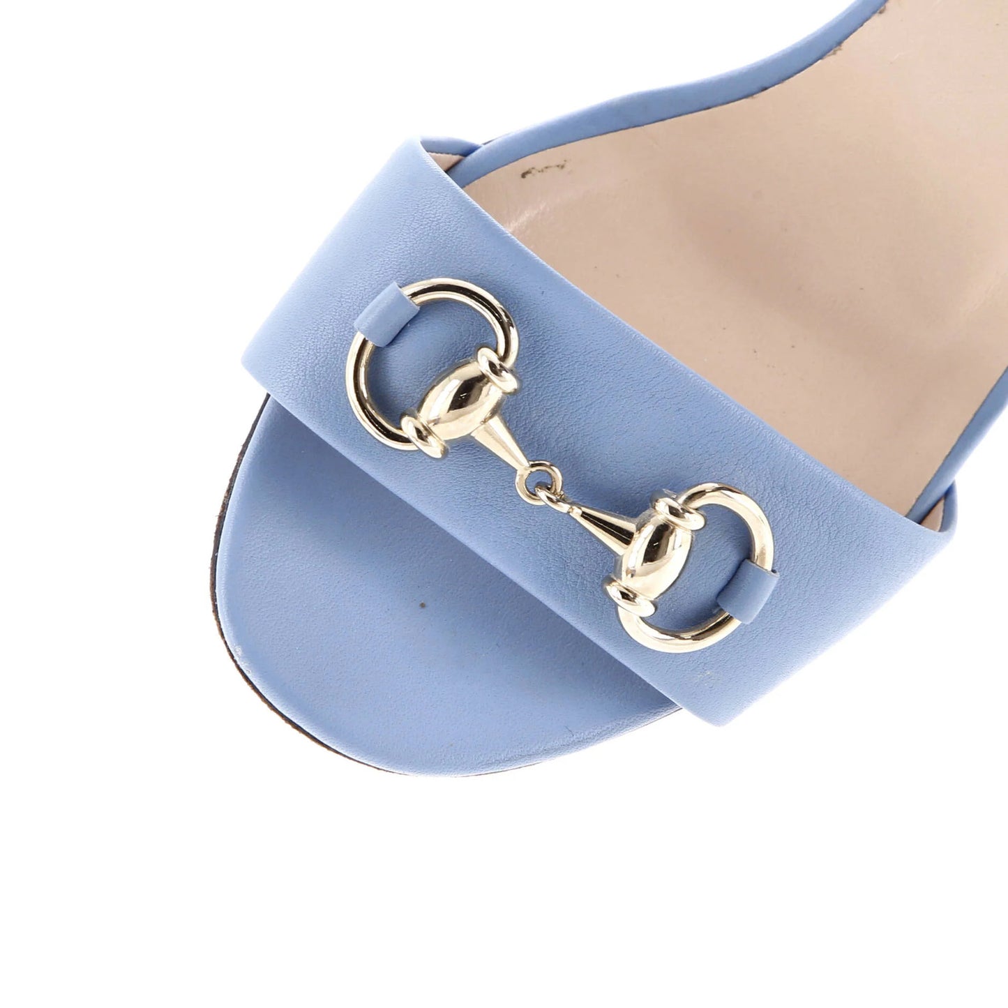 Gucci Women'S Horsebit Ankle Strap Sandals Leather