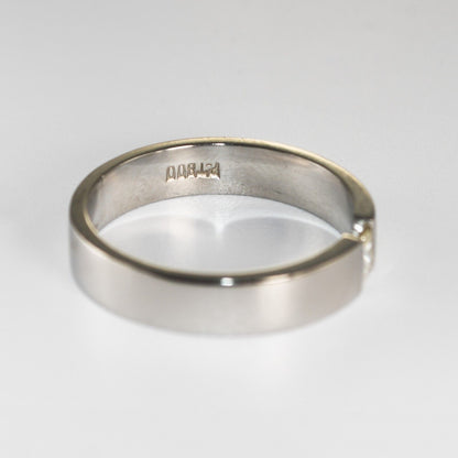 Mens Platinum Princess Cut Diamond Wedding Band