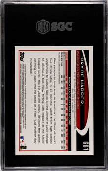 Bryce Harper 2012 Topps Complete Set #661 Sgc 10