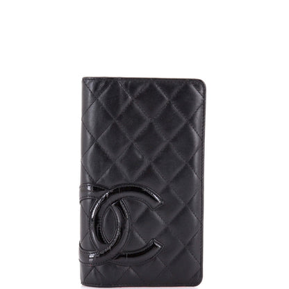 Chanel Cambon Bifold Wallet Quilted Calfskin Long