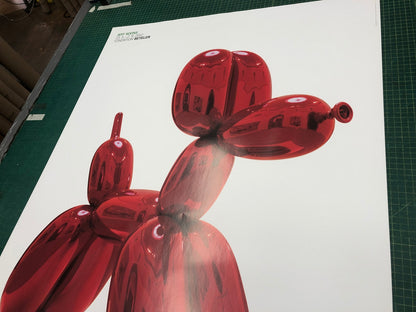 Jeff Koons (After) Balloon Dog (Red) " Poster Pop Art Red Bal