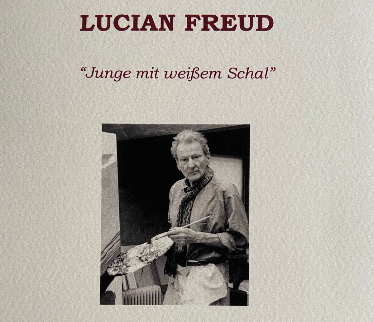 Lucian Freud Lithograph Coa Hand