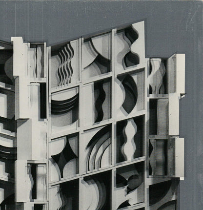 No Text 13" x 13.75" Foil Print 1977 - LOUISE NEVELSON At Pace Columbus (Silver)