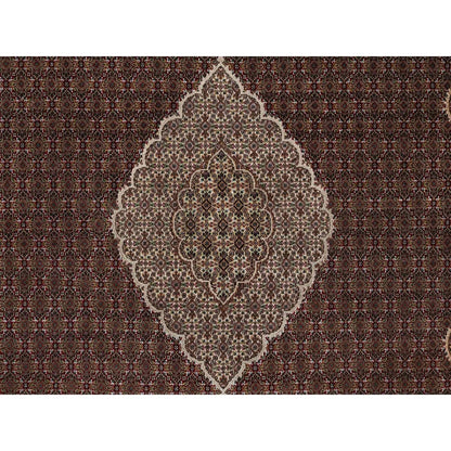11'9"X15'1" Carmine Red Tebraz Mahi Soft Wool Hand Knotted Oversized Rug