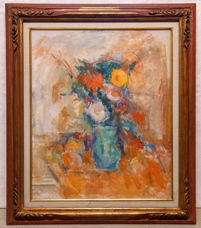Ion Musceleanu (Romanian) "Still Life" Oil Painting 12F / Signed Framed Flower