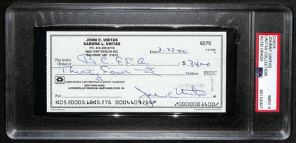 Unitas Johnny Signed Autographed 2000 Colts HOF PSA DNA MINT 189580