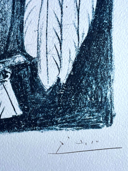 Pablo Picasso Lithograph Coa Signed In Pen Numbered By Hand Stamped Crayon