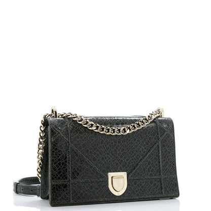 Christian Dior Diorama Flap Bag Crackled Deerskin Medium