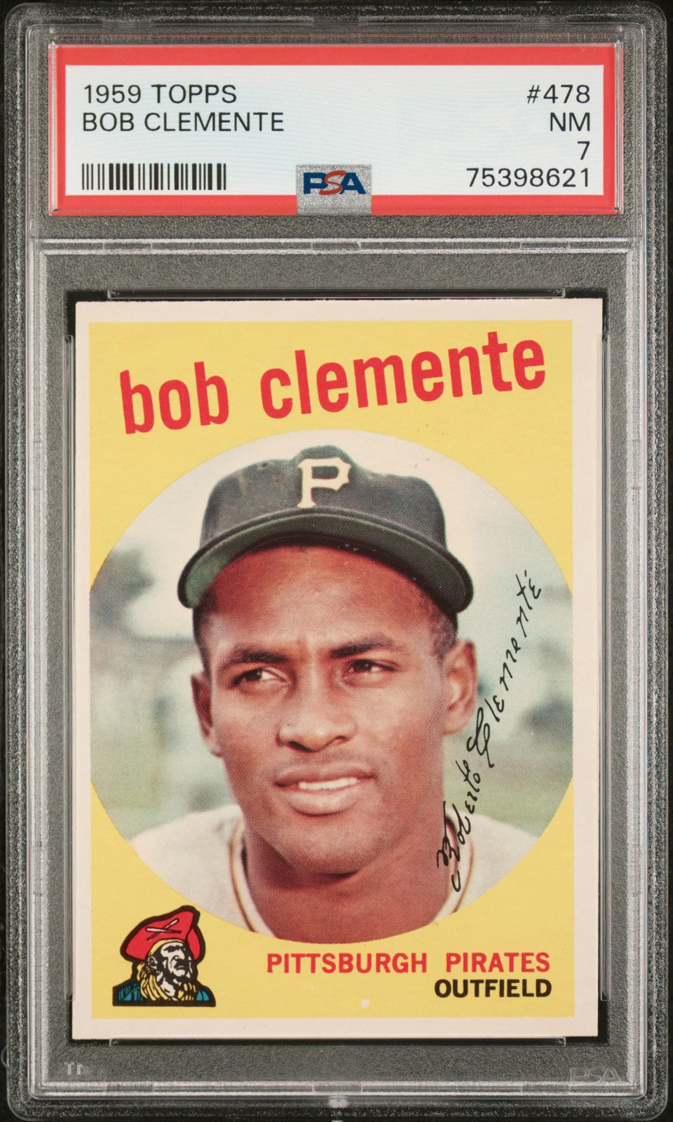 Roberto Clemente 1959 Topps Card #478 (Psa 7)