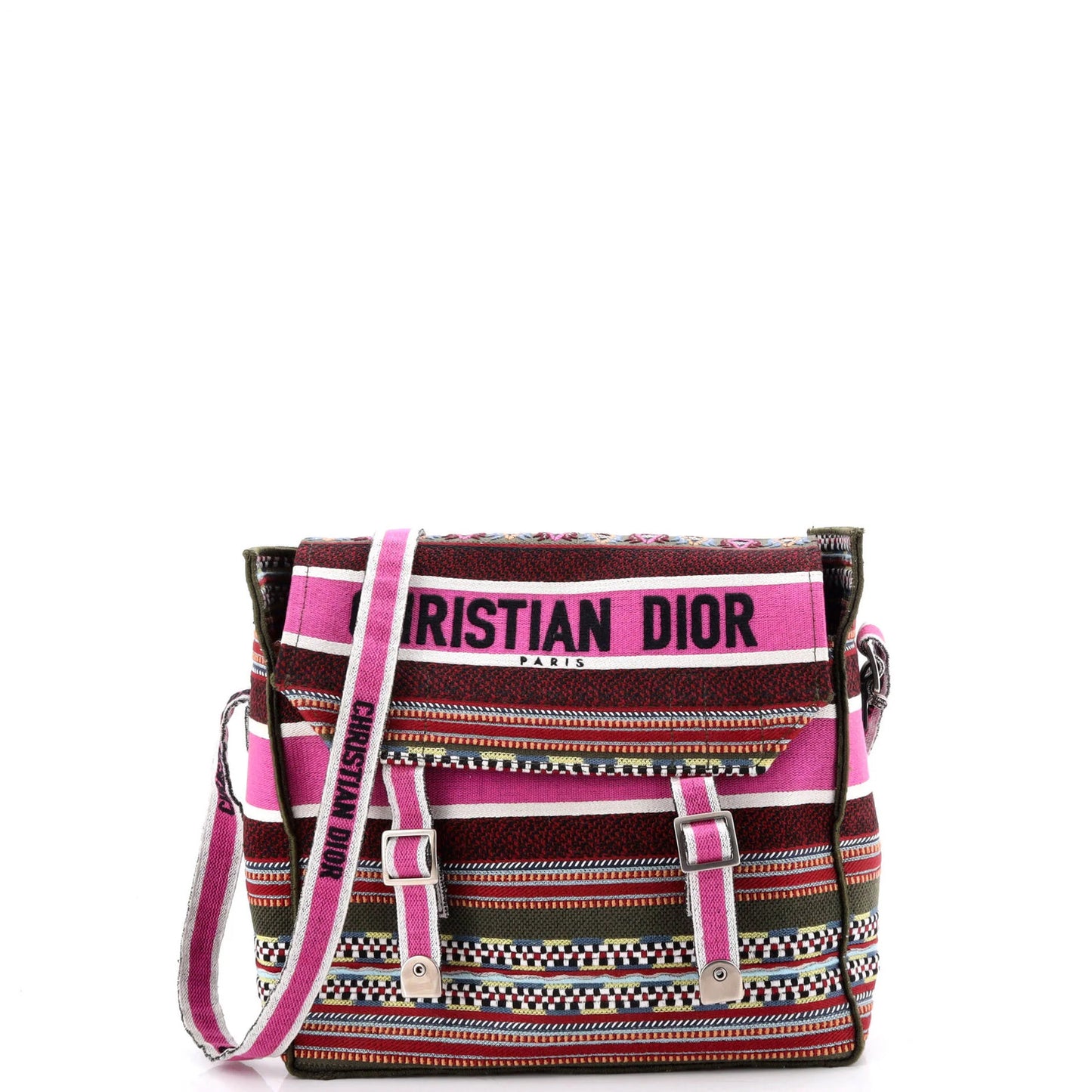 Christian Dior Diorcamp Messenger Bag Embroidered Canvas