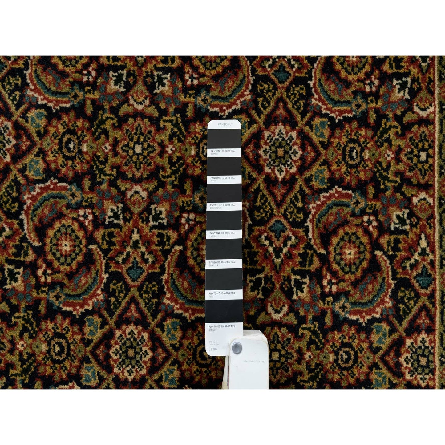 5'9"X5'9" Blue Herrita Hand Knotted Wool 175 Kpsi Square Rug