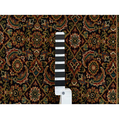 5'9"X5'9" Blue Herrita Hand Knotted Wool 175 Kpsi Square Rug