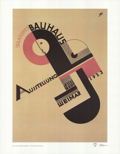 Nouve JOOST SCHMIDT Bauhaus Exhibition 35.5" x 27.75" Offset Lithograph 1995 Art