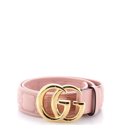 Gucci Gg Marmont Belt Gg Matelasse Leather Wide