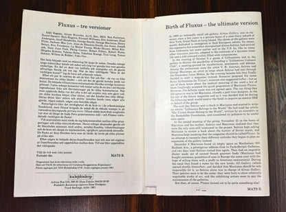 George Maciunas "Diagram Of Historical Development Of Fluxus" 1981 Kalejdoskop