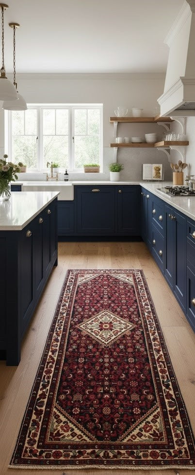 4X10 Handmade Vintage Tribal Oriental Wool Runner Rug Wide Hallway Kitchen